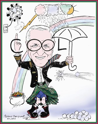 Caroon Caricature Art of Dave Devall, CTV-CFTO News Weatherman